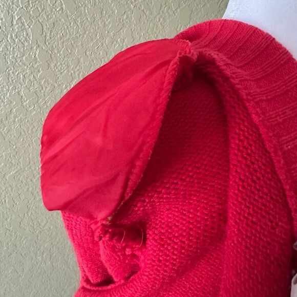 Varsity Club Women's S Button Front Cheerleader Cardigan Red Preppy Academia - Picture 6 of 6